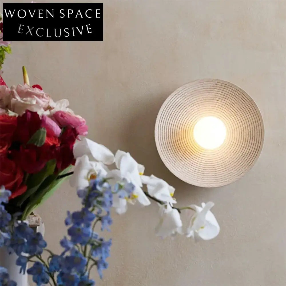 Modern Sunburst Resin Wall Light - Elegant Beige Home Decor Accent Lamp