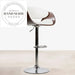 Modern Swivel High-Back Leather Stainless Steel Counter Bar Chair
