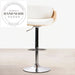 Modern Swivel High-Back Leather Stainless Steel Counter Bar Chair