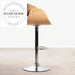 Modern Swivel High-Back Leather Stainless Steel Counter Bar Chair