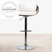 Modern Swivel High-Back Leather Stainless Steel Counter Bar Chair