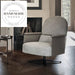 Modern Swivel Leather Accent Chair with Metal Legs