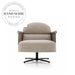 Modern Swivel Leather Accent Chair with Metal Legs