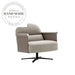 Modern Swivel Leather Accent Chair with Metal Legs