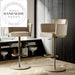 Modern Swivel Leather Bar Stool, Metal Base, Adjustable Height