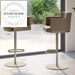 Modern Swivel Leather Bar Stool, Metal Base, Adjustable Height
