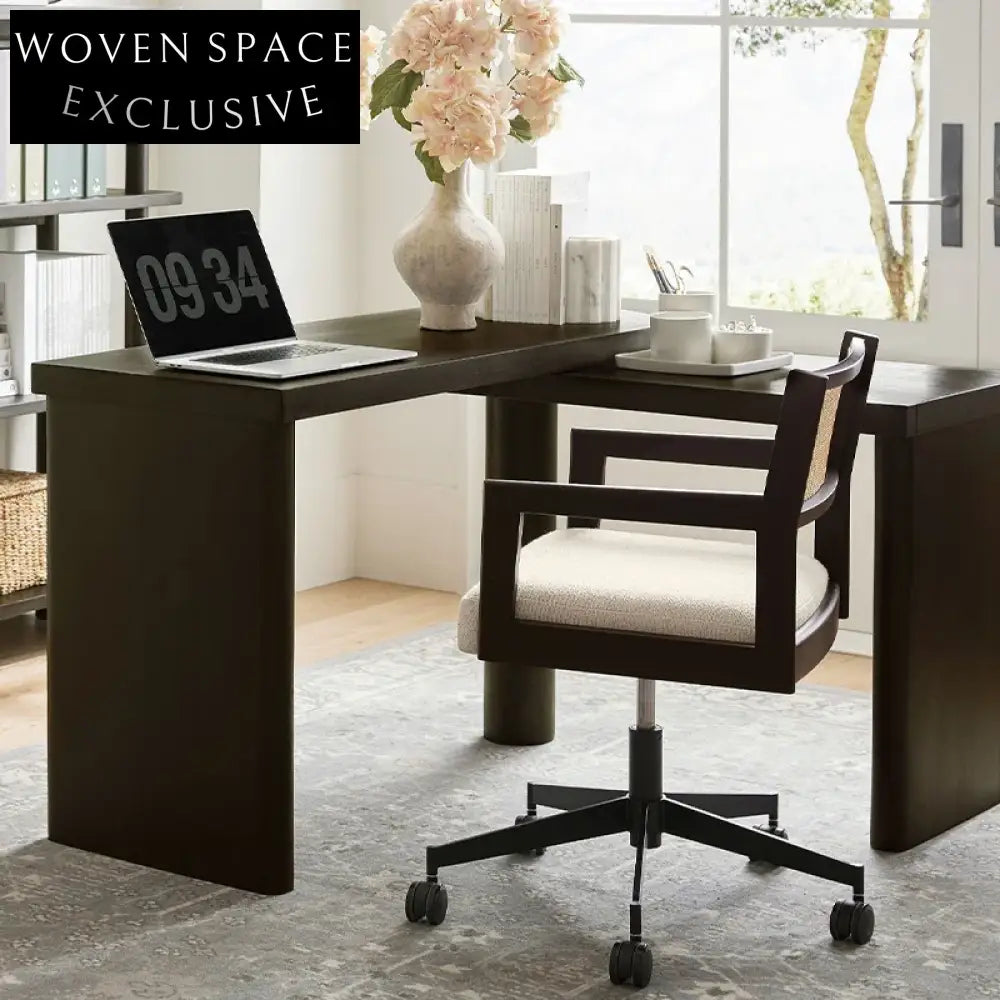 Modern Swivel Office Leisure Chair with Metal Frame and Comfortable Armrests