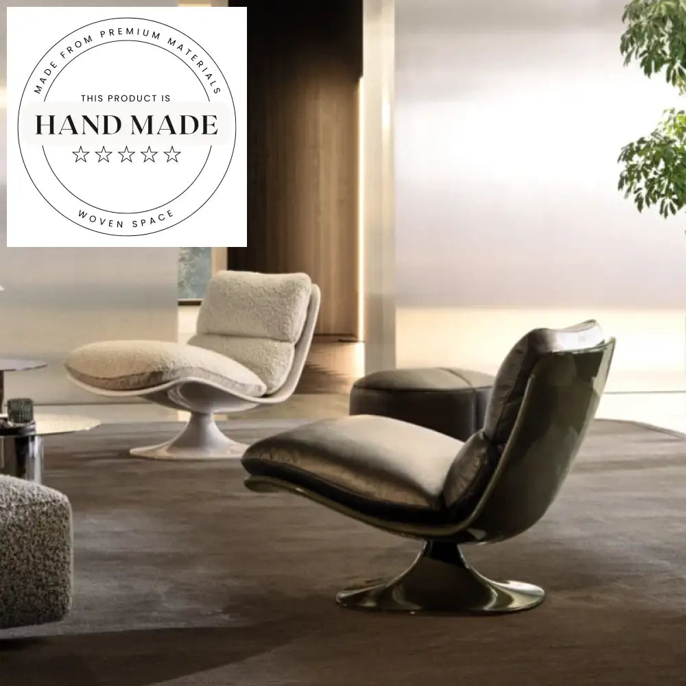 Modern Swivel Reclining Lounge Accent Chair with Fabric Upholstery