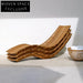 Modern Teak Outdoor Sun Lounger with Cushion for Poolside Relaxation