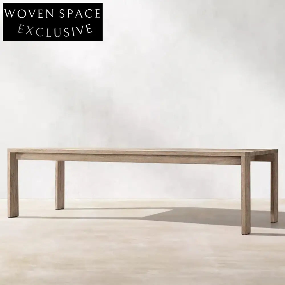 Modern Teak Patio Outdoor Dining Table and Chairs Furniture Set