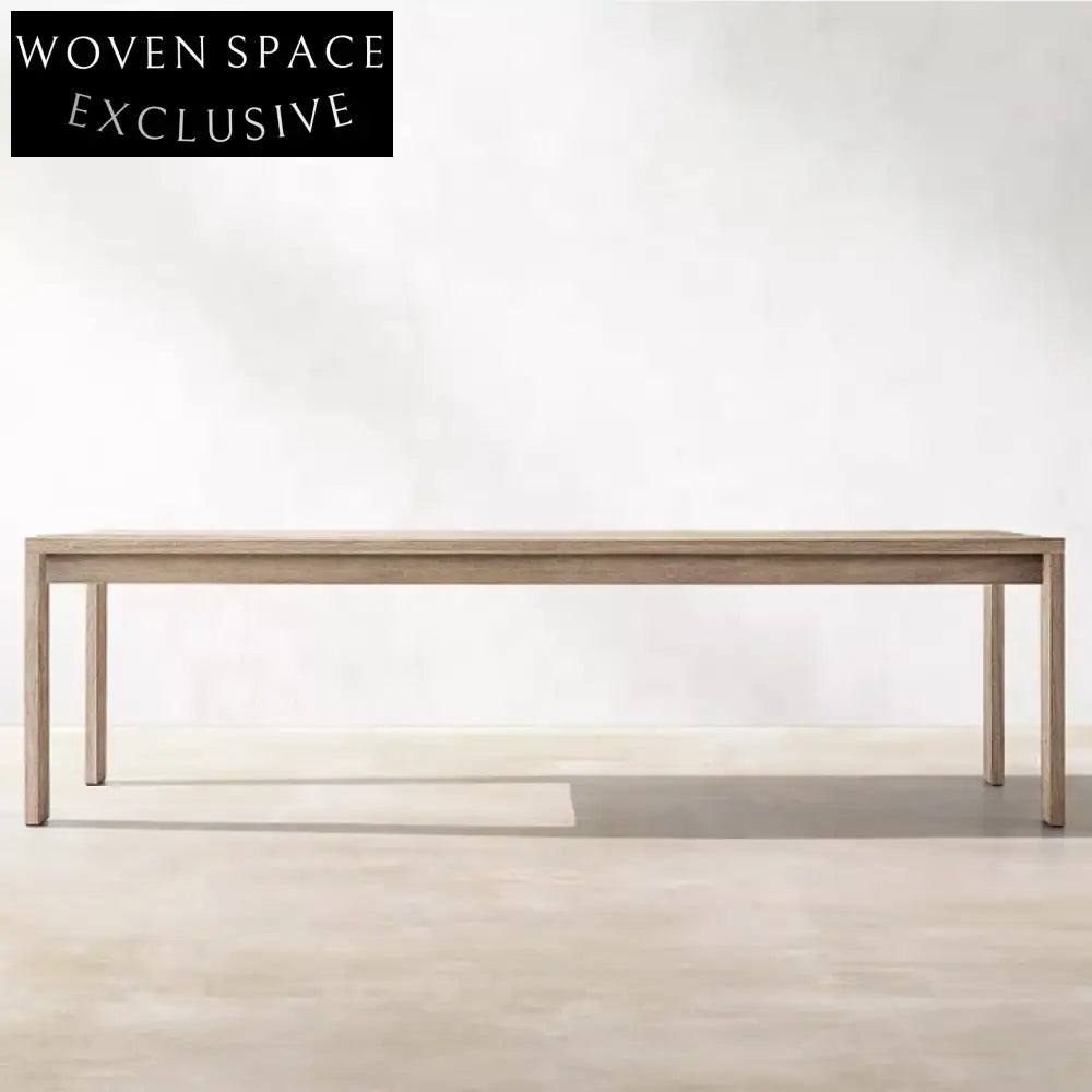 Modern Teak Patio Outdoor Dining Table and Chairs Furniture Set