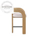 Modern Teak Wood High Back Bar Stool for Kitchen and Outdoor Counter