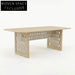 Modern Teak Wood Outdoor Dining Table with Rope Accents for Patio Spaces