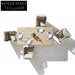 Modern Teak Wood Outdoor Dining Table with Rope Accents for Patio Spaces