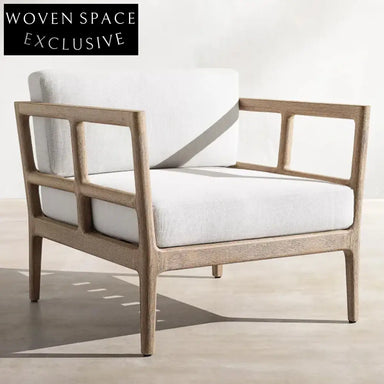 Modern Teak Wood Outdoor Patio Sofa Chair Set with UV Guard Cushions