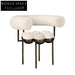 Modern Teddy Fabric Lounge Chair & Ottoman Set with Stainless Steel Legs