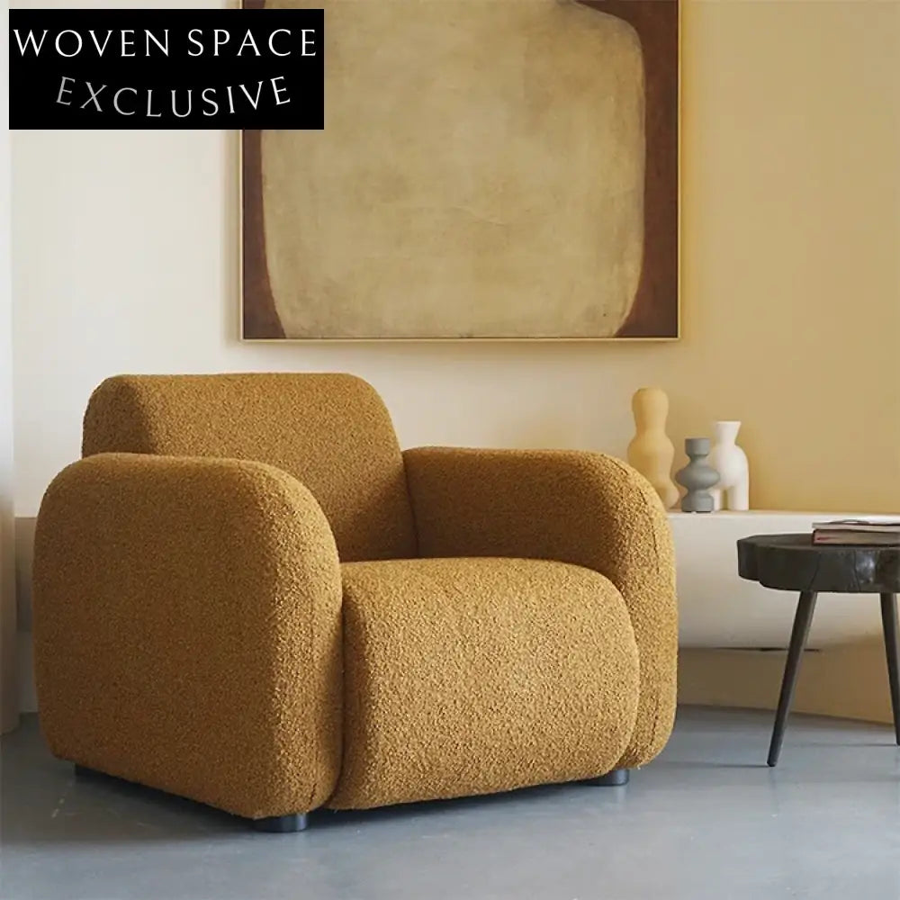 Modern Teddy Fabric Modular Sectional Accent Leisure Living Room Sofa Chair
