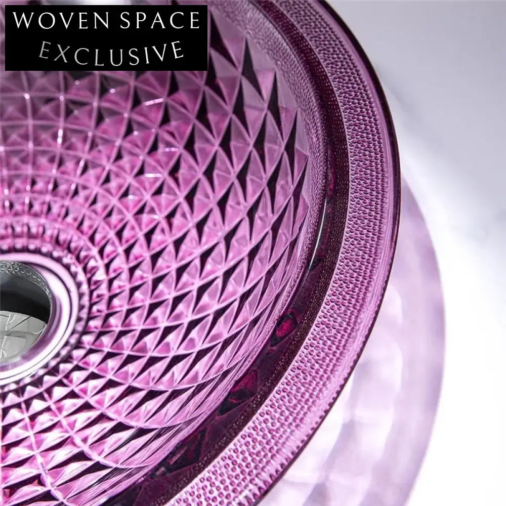 Modern Tempered Glass Vessel Sink Artistic Countertop Bathroom Basin