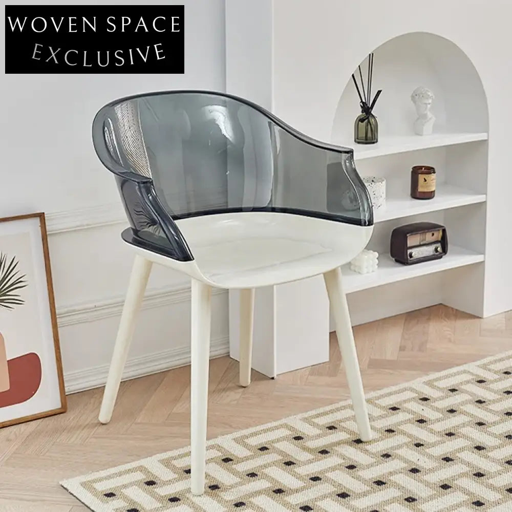 Modern Transparent Acrylic Dining Chair, Crystal Plastic Design for Restaurants & Home
