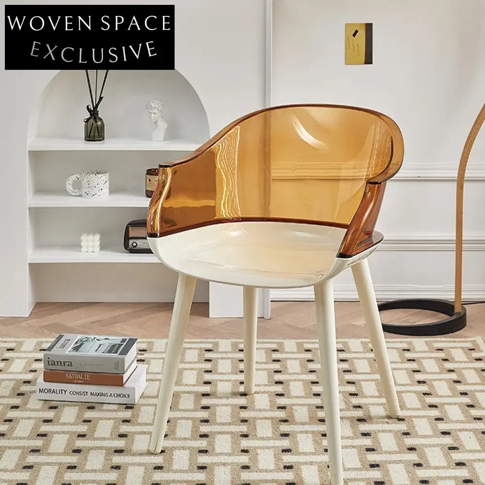 Modern Transparent Acrylic Dining Chair, Crystal Plastic Design for Restaurants & Home