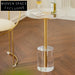 Modern Transparent Acrylic Round End Table: Stylish Coffee, Sofa, or Bedside Table