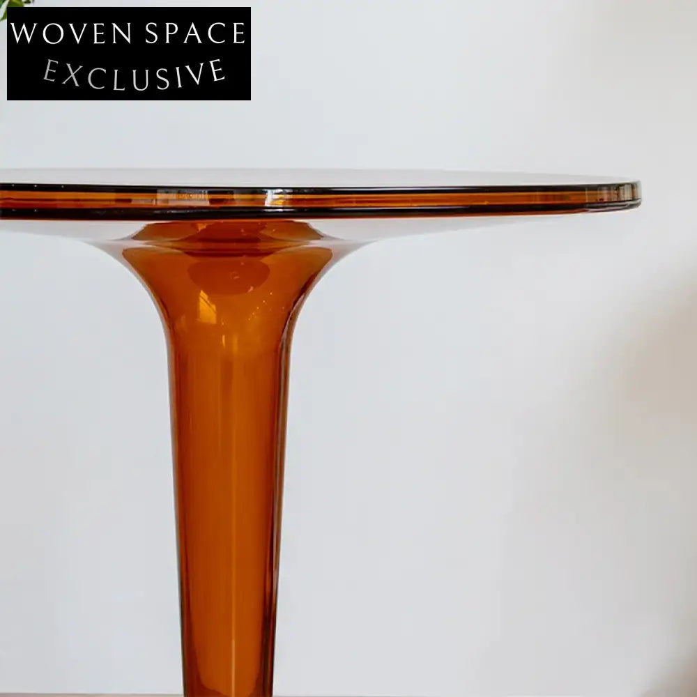 Modern Transparent Acrylic Round Side Table for Elegant Living Room Decor