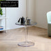 Modern Transparent Acrylic Round Side Table for Elegant Living Room Decor