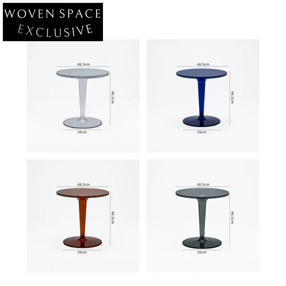 Modern Transparent Acrylic Round Side Table for Elegant Living Room Decor