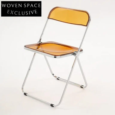 Modern Transparent Foldable Dining Chair with Durable Metal Frame for Versatile Use