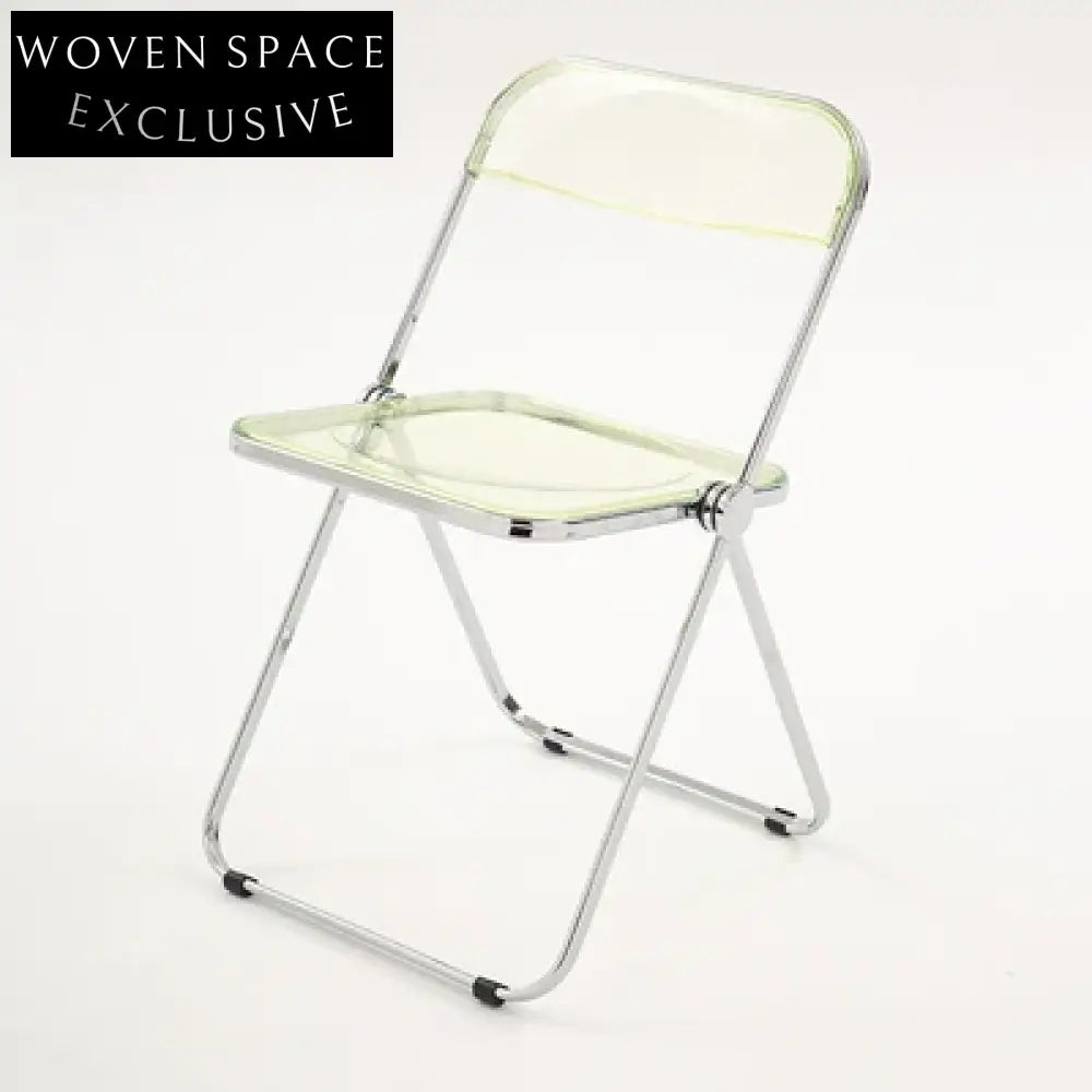 Modern Transparent Foldable Dining Chair with Durable Metal Frame for Versatile Use