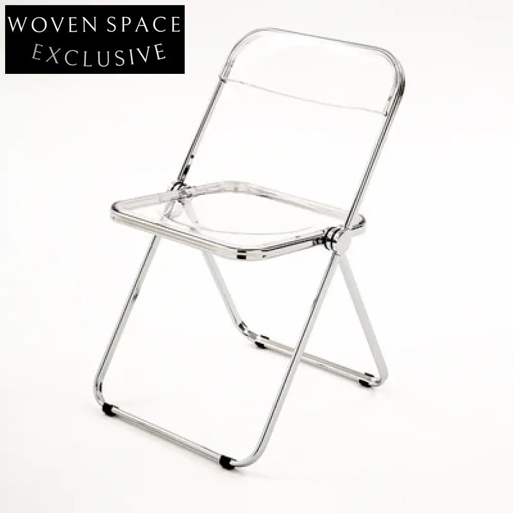 Modern Transparent Foldable Dining Chair with Durable Metal Frame for Versatile Use