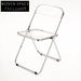 Modern Transparent Foldable Dining Chair with Durable Metal Frame for Versatile Use