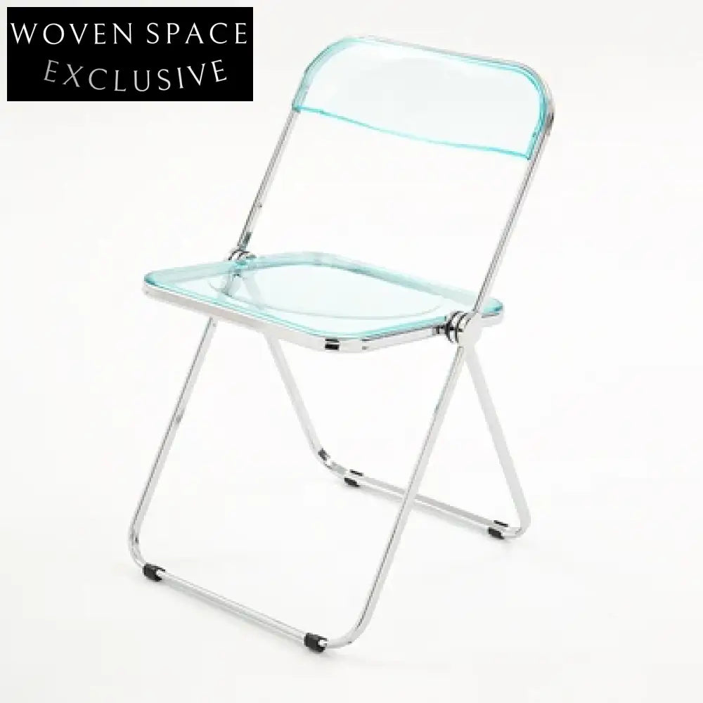 Modern Transparent Foldable Dining Chair with Durable Metal Frame for Versatile Use