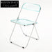 Modern Transparent Foldable Dining Chair with Durable Metal Frame for Versatile Use