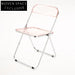 Modern Transparent Foldable Dining Chair with Durable Metal Frame for Versatile Use