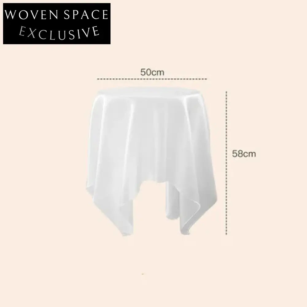 Modern Transparent Grey Acrylic Round Living Room Side Accent Coffee Table