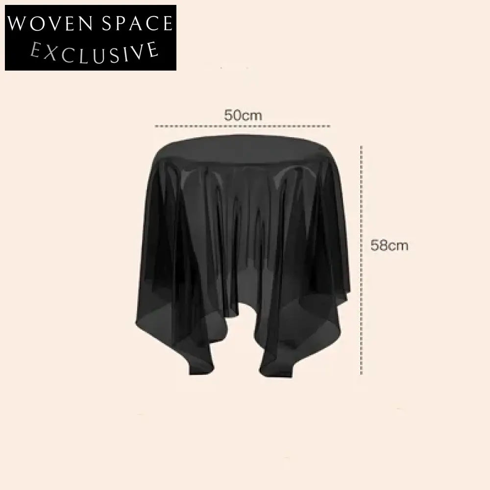 Modern Transparent Grey Acrylic Round Living Room Side Accent Coffee Table