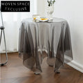 Modern Transparent Grey Acrylic Round Living Room Side Accent Coffee Table
