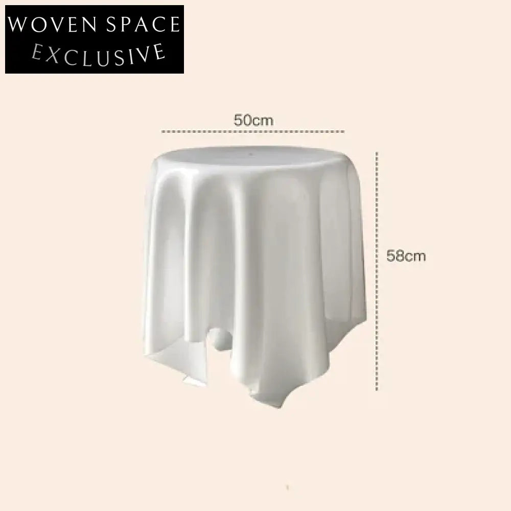 Modern Transparent Grey Acrylic Round Living Room Side Accent Coffee Table