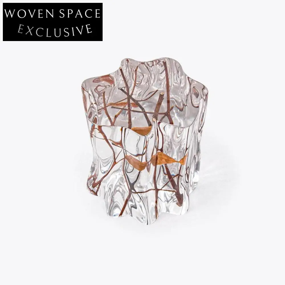 Modern Transparent Resin Tree Stump Artistic Living Room Side Coffee Table