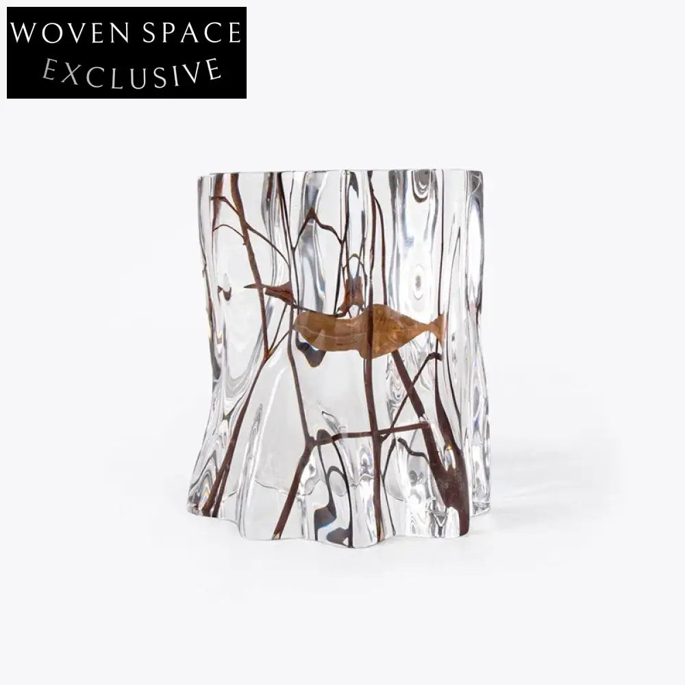 Modern Transparent Resin Tree Stump Artistic Living Room Side Coffee Table