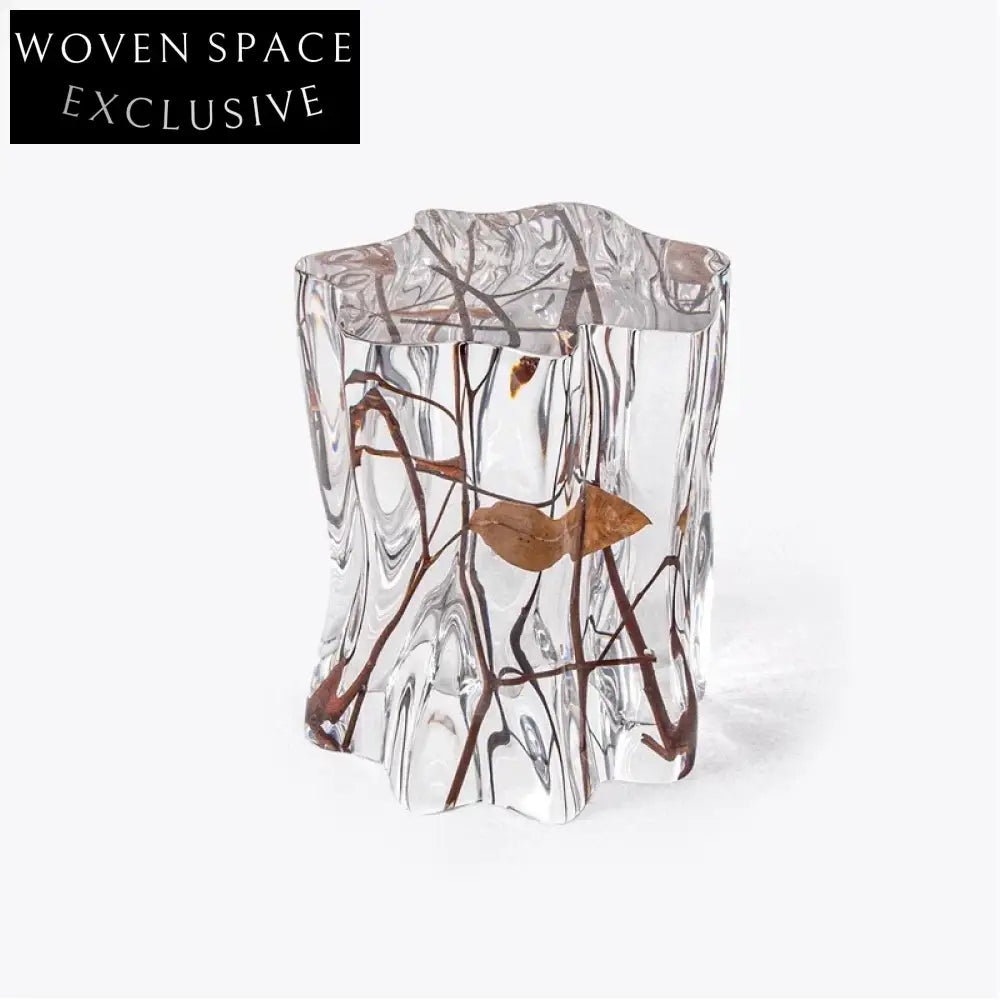 Modern Transparent Resin Tree Stump Artistic Living Room Side Coffee Table