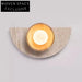 Modern Travertine Marble Stone Moon Shaped LED Wall Lamp for Home Decor