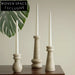 Modern Travertine Natural Stone Candle Holder Tall Tabletop Home Decor Stand