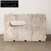 Modern Travertine Stone Long Ottoman Stool, Multi-Functional Bench & Side Table