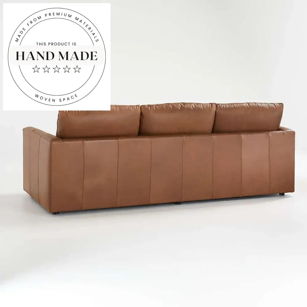 Modern Tufted Genuine Leather Industrial Style Hotel Lounge Sofa