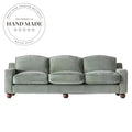 Modern Tufted Green Velvet 3 Seater Resort Hotel Sectional Sofa