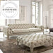 Modern Tufted Italian Genuine Leather Sectional Chesterfield Living Room Sofa