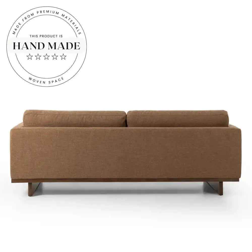 Modern Tufted Linen Fabric Upholstered Sectional Living Room Sofa