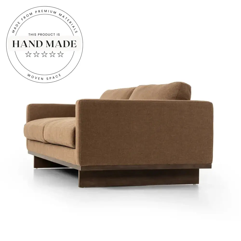 Modern Tufted Linen Fabric Upholstered Sectional Living Room Sofa